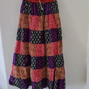 NWOT Handmade Tibetan patchwork skirt